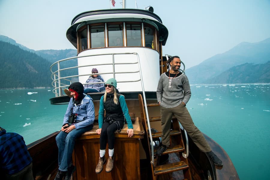 When the weather is good, the best view is from the Swell's bow ... Maple Leaf Adventures