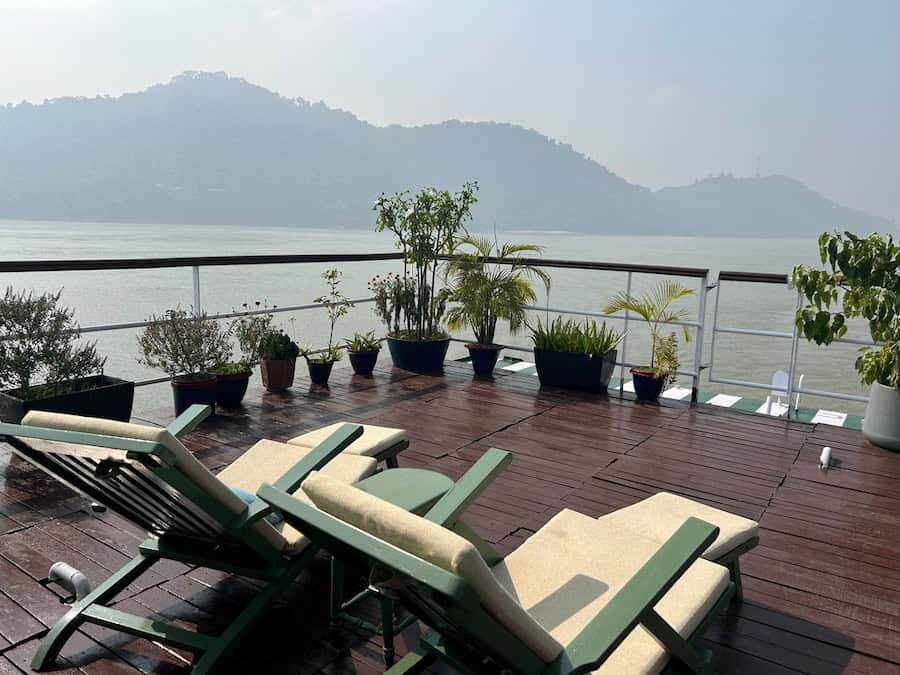 A Sukapha Brahmaputra River Cruise includes plenty of time ot relax on deck