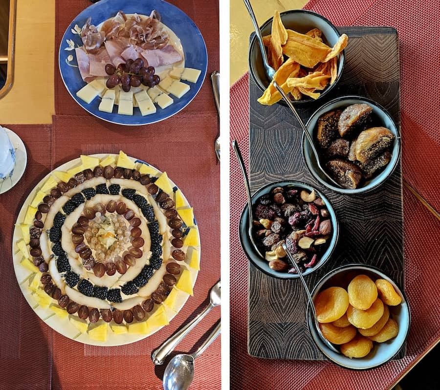 Delicious options for breakfast aboard C'est La Vie