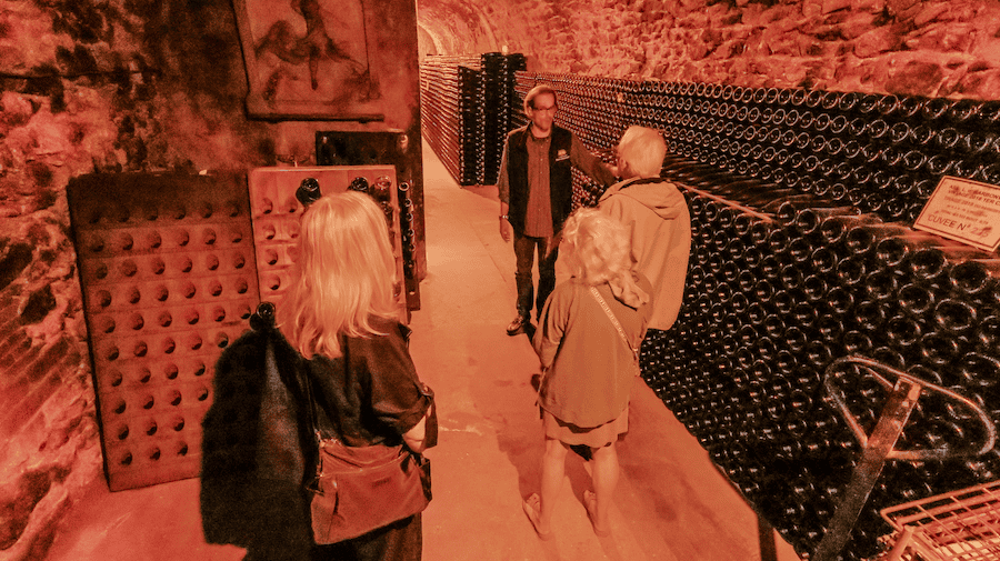 The chalk cellars at Ployez-Jacquemart on C'est La Vie cruise