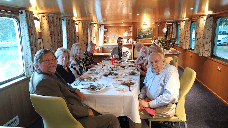 Captain Tom Mégret, the host of our Captain’s Dinner aboard the C'est La Vie