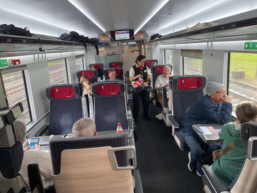 First class coaches for Tauck guests on a Rhine River cruise from Basel to Amsterdam 