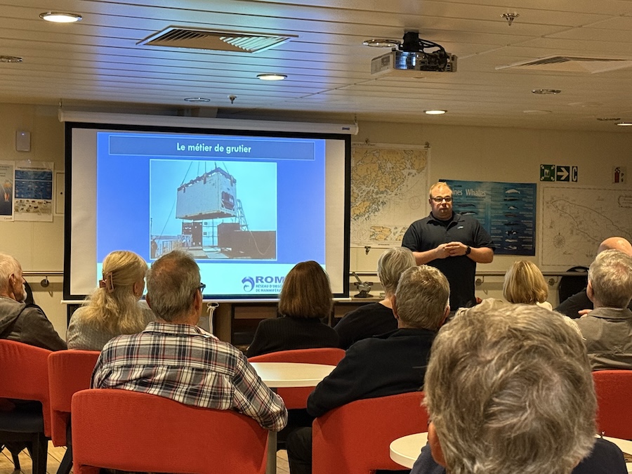 The French Talk in Bistro with Danny, the Crane Operator