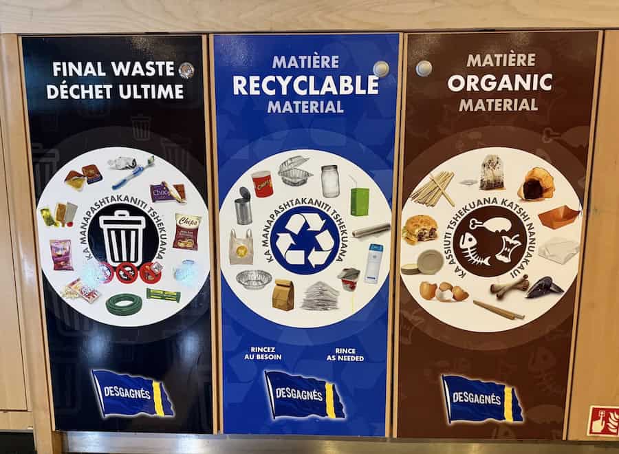 Recycling in French, English and Innu aboard the Bella Desgagnés Cargo Passenger Cruise