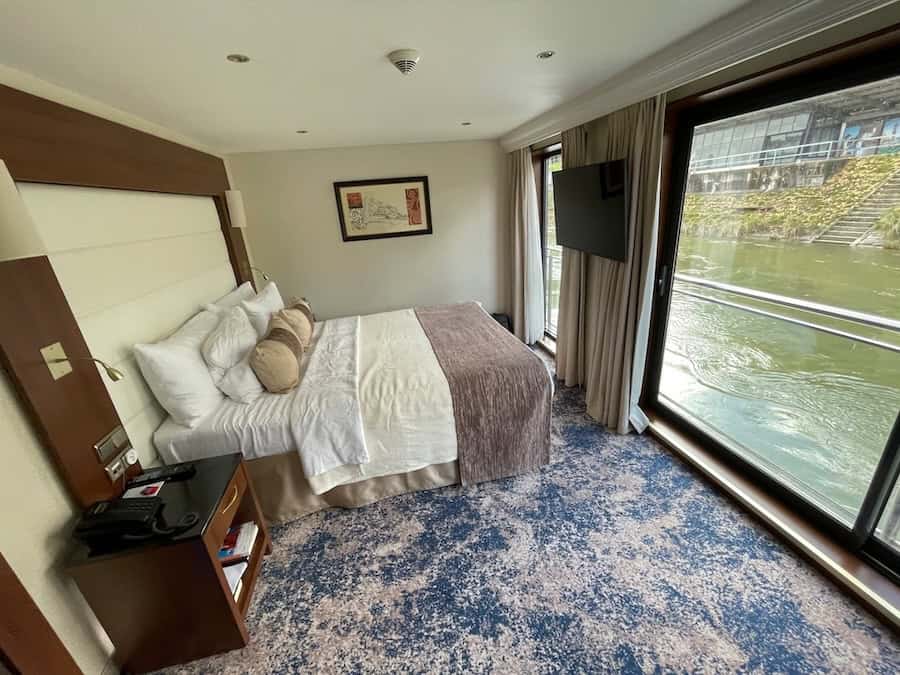The Nowlan’s 225 square foot room aboard the MV Inspire on a Tauck Rhine River cruise