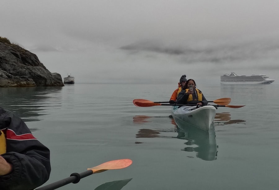 Wilderness Legacy Cruise Ship Review explains how big shis can't get as close, like the Ruby Princess