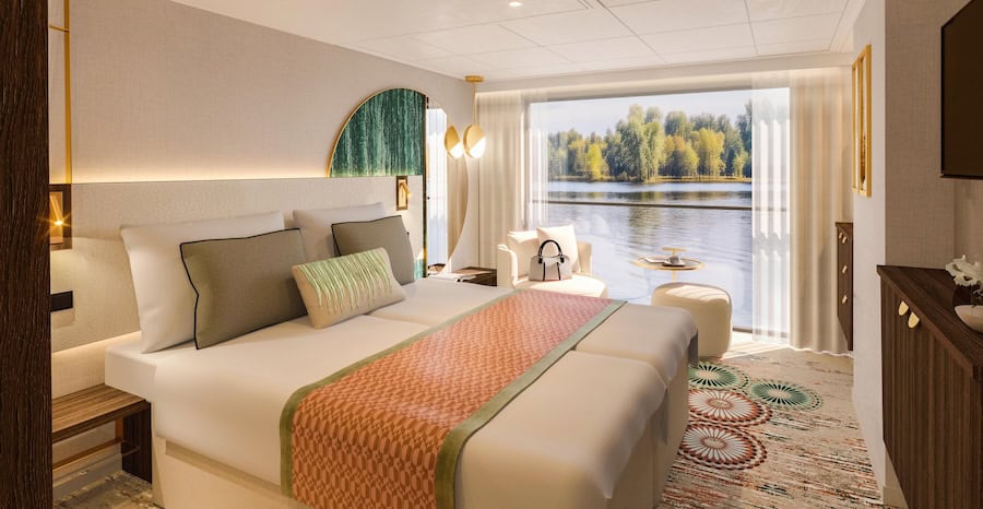 New River Cruise Ships (2026 & 2027) — A Building Boom Fueled by New Brands & New Routes 11 Century Star's French balcony cabin. to debut in 2026