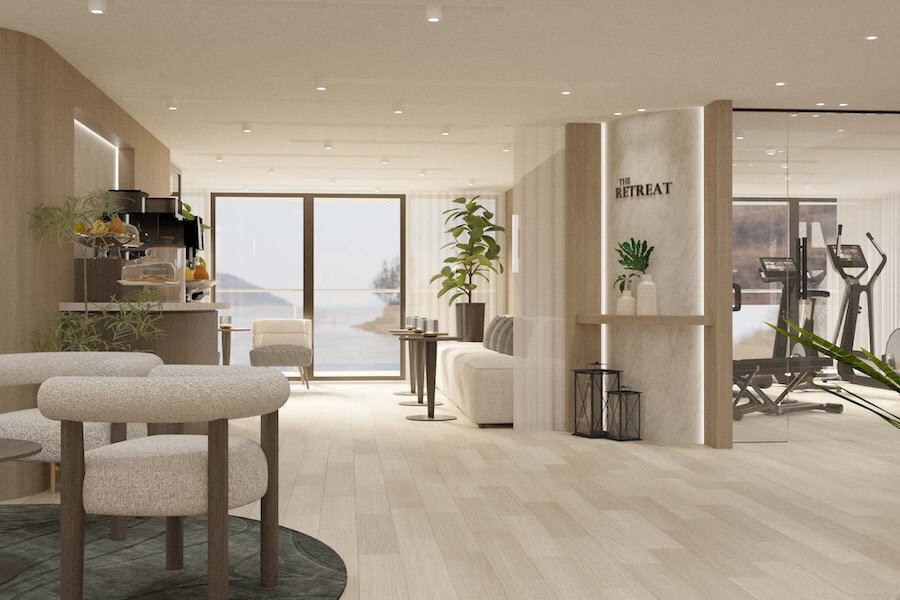 New River Cruise Ships (2026 & 2027) — A Building Boom Fueled by New Brands & New Routes 22 Serene's wellness area is called The Retreat.