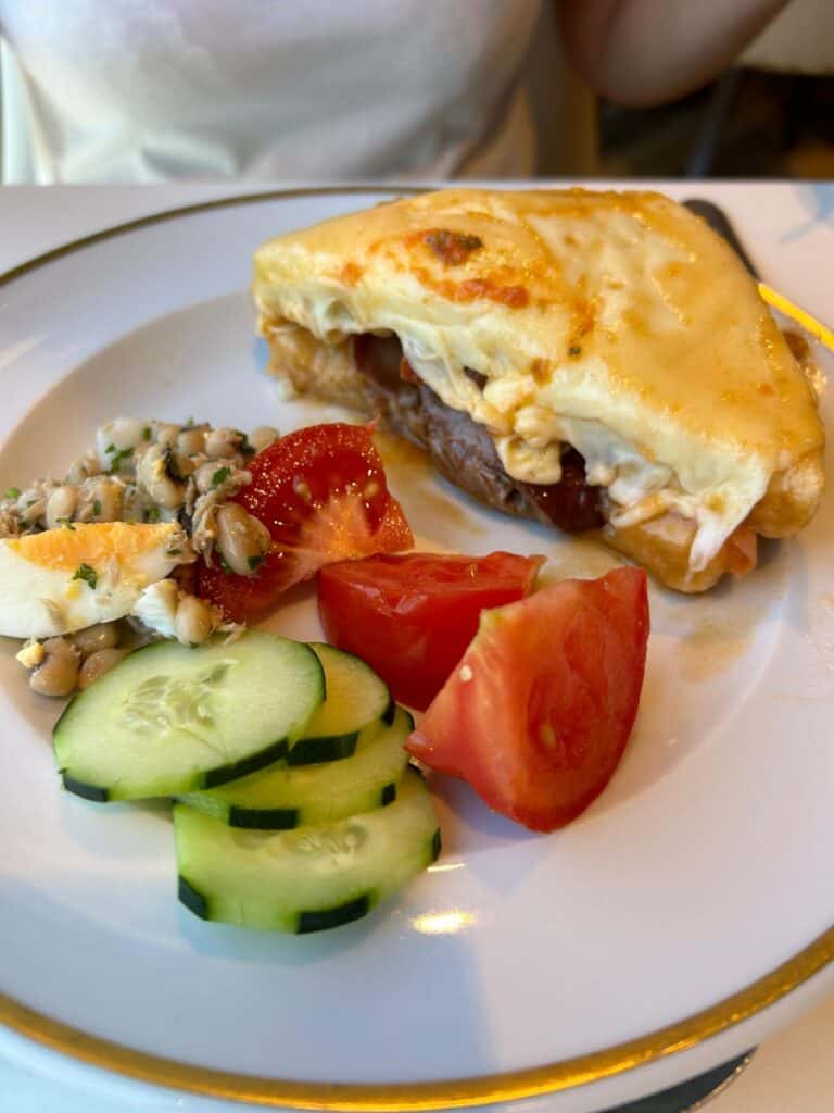 Douro River Cruise Review (2026): Why Uniworld Does Everything Right 29 Porto’s famous Francesinha sandwich served at the lunch buffet