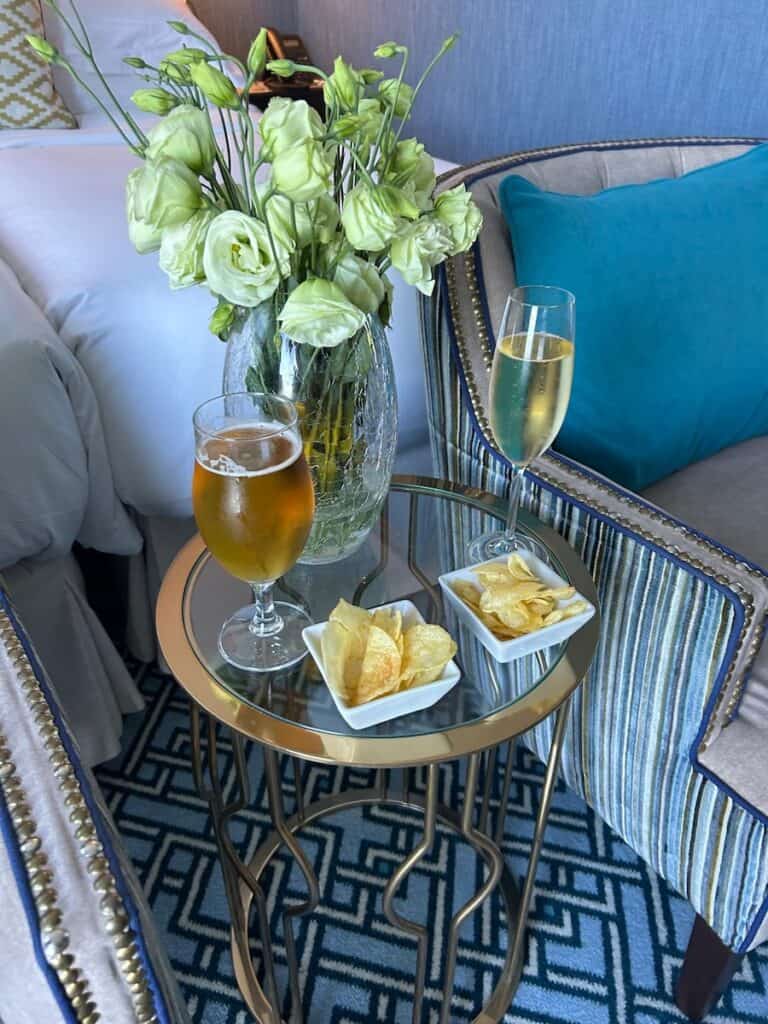 Douro River Cruise Review (2026): Why Uniworld Does Everything Right 26 snacks and drinks in the cabin of Sao Gabriel