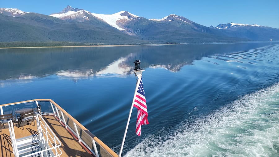 Scenic cruising in Southeast Alaska aboard the American Constitution