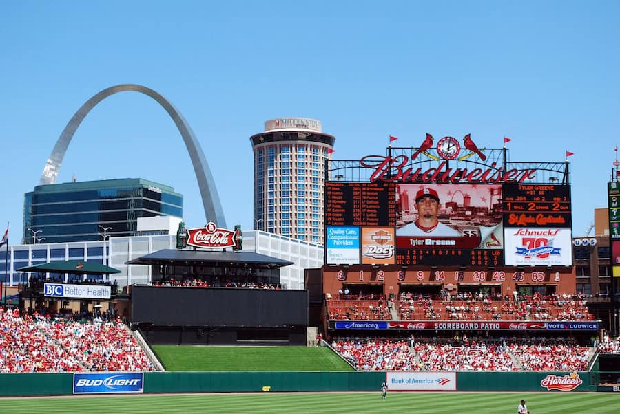 Complete Mississippi River Cruise (2026): A Review Of 21 Nights Aboard American Serenade 24 Busch Stadium, home of the St. Louis Cardinals, St. Louis, Missouri.