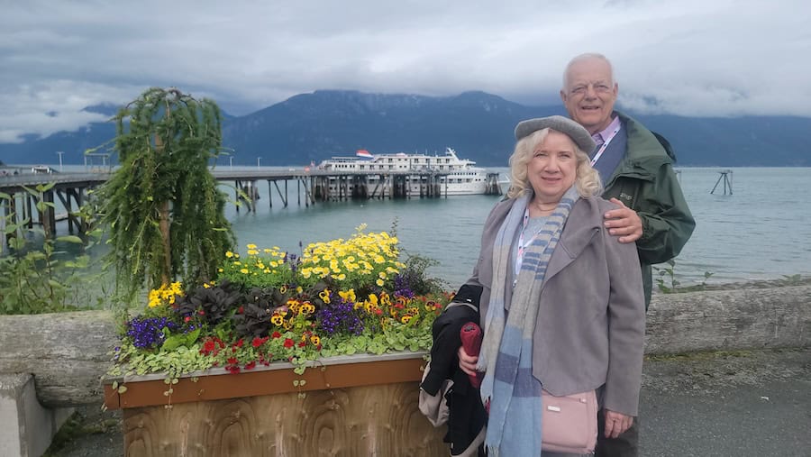 The author's parents in Haines, Alaska