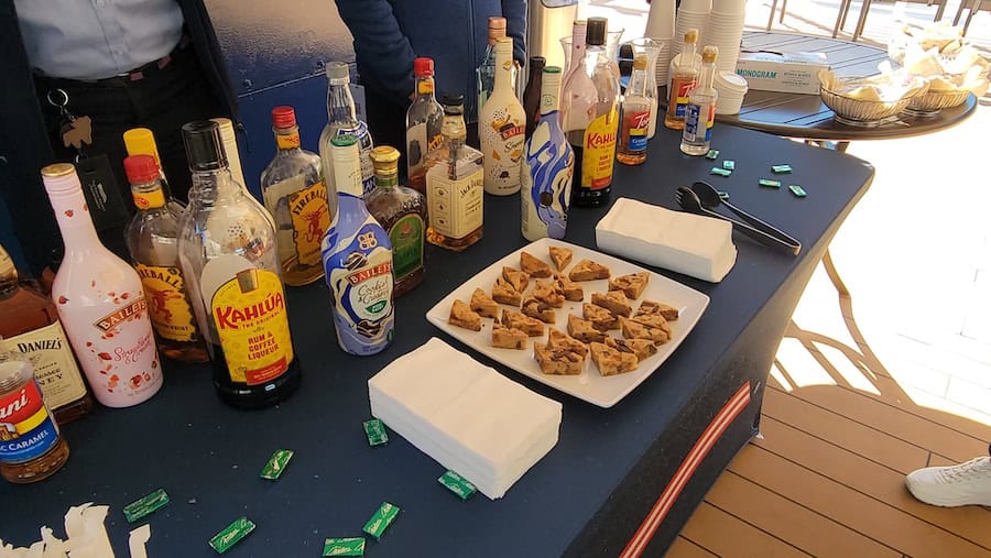  hot chocolate bar on an America Cruise Lines Alaska cruise