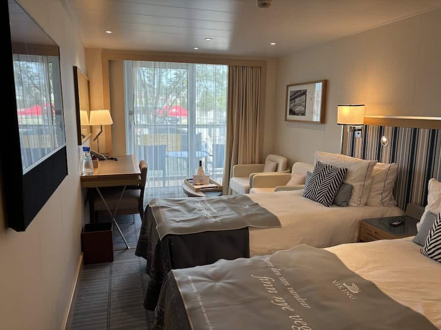 Viking & American Cruise Lines Mississippi River Cruise Comparison (2026): An Expert Weighs In 6 A standard cabin on Viking Mississippi