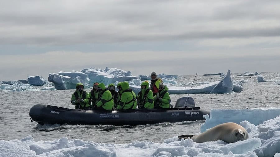Zodiac excursions on an Antarctica Cruise