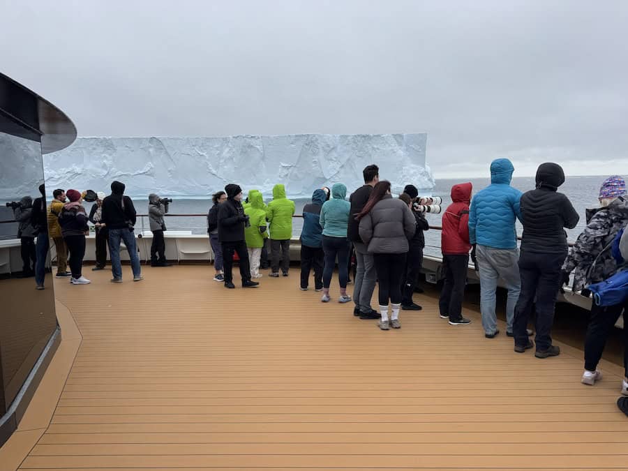 Atlas Antarctica Cruise Review (2026): At Last, On A Real Expedition Ship, the World Navigator 29 Our northbound passage in Bransfield Strait was punctuated by encounters with tabular bergs, some like this one, a mile wide