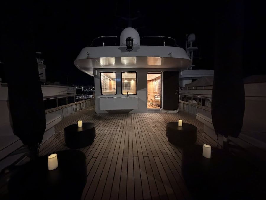 Gemaya's Al Fresco Lounge at night, gorgeous