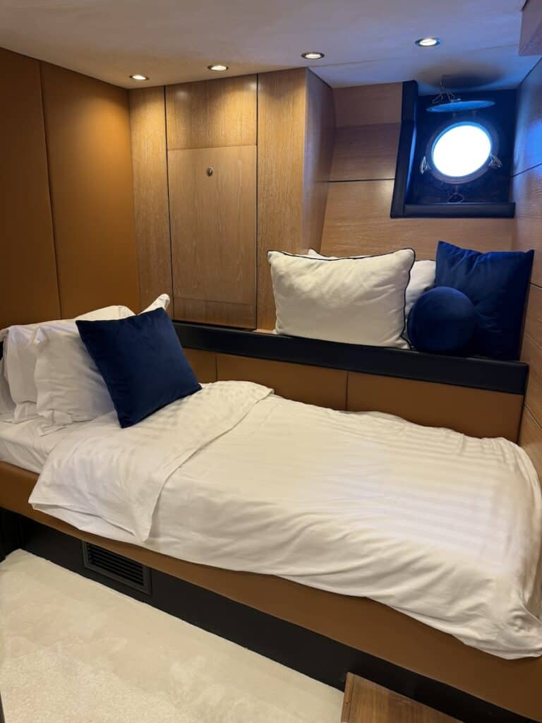Aura cabin single bed aboard Gemaya