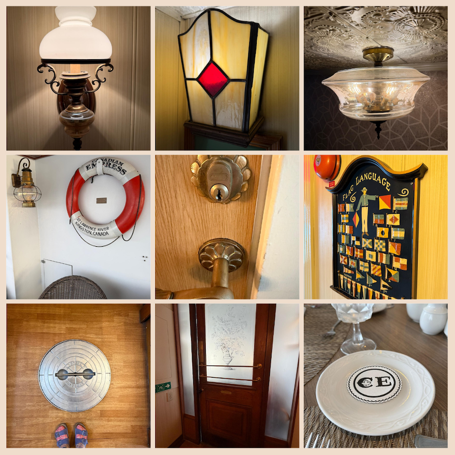Canadian Empress 1000 Islands Cruise Review covers the interior of the vessel with its vintage affects 