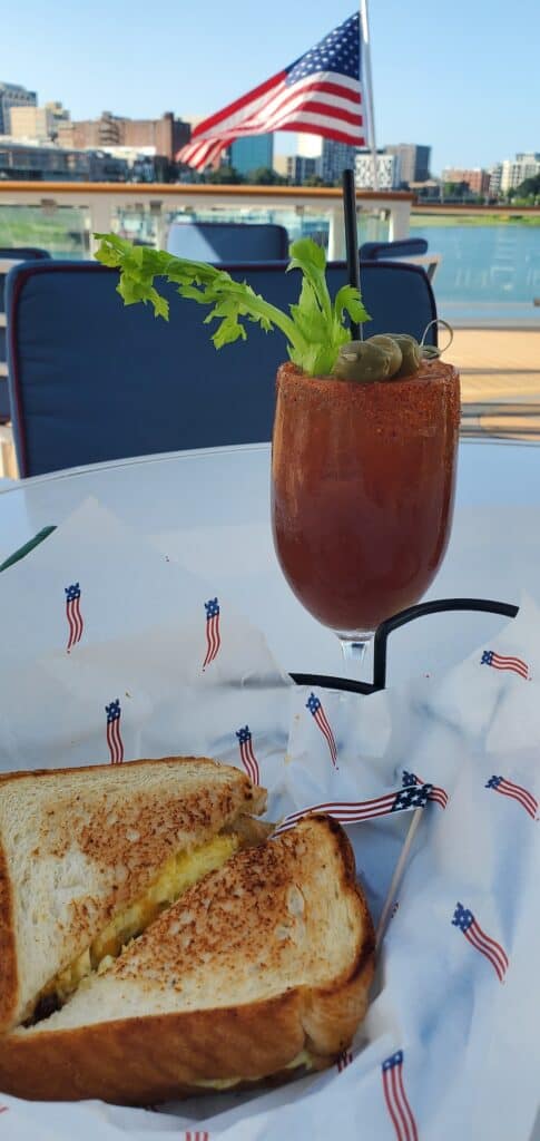 And why not! An egg sandwich and Bloody Mary on the Back Porch. 
