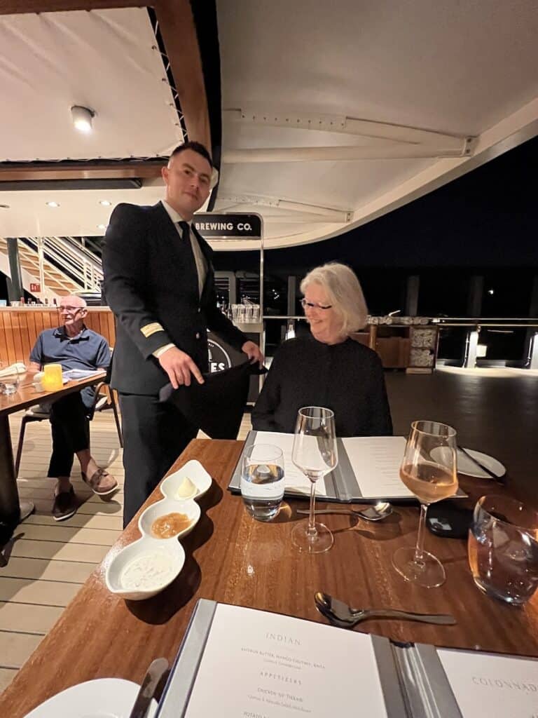 Dinner on the Seabourn Pursuit while cruising Australia's Kimberley Coast 