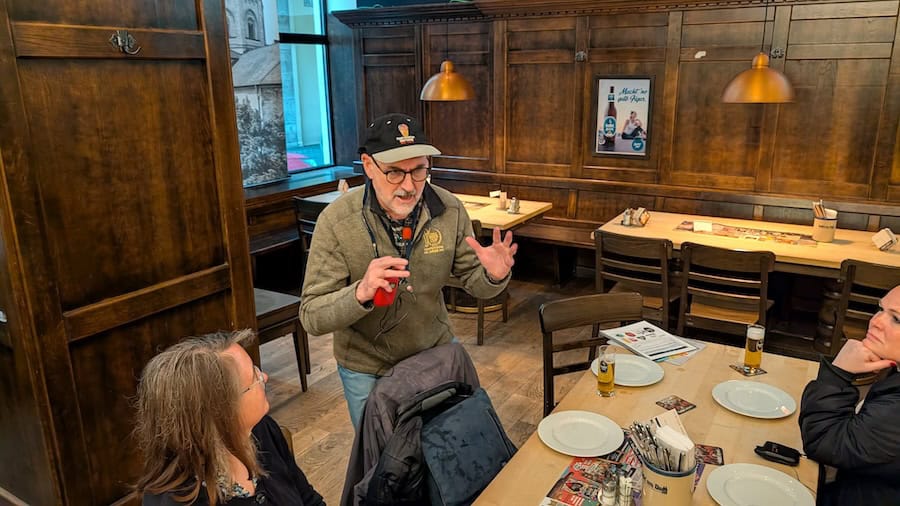 Ken Smith, a certified cicerone (beer expert) gave talks on board AmaLucia and also accompanied some excursions.