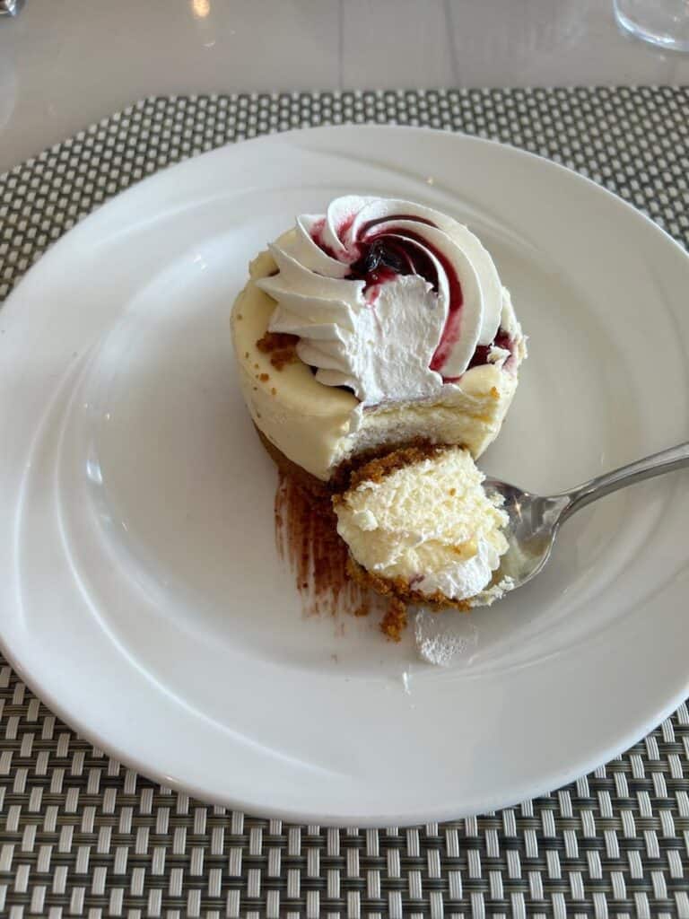 plenty of cheesecake on a Chesapeake Bay Cruise With American Cruise Lines