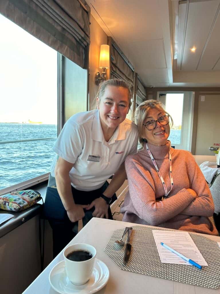 Our favorite server Amanda. aboard the Chesapeake Bay Cruise With American Cruise Lines
