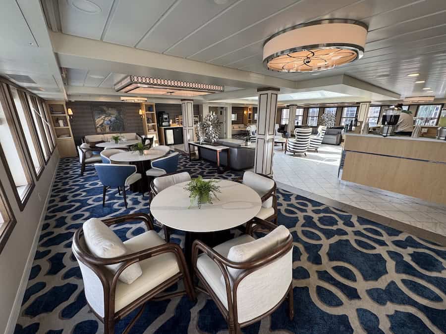Relaxing in the Sky Lounge of American Serenade while Winter Cruising On The Lower Mississippi With American Cruise Lines
