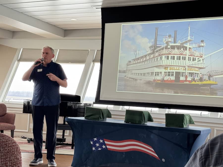 Winter Cruising On The Lower Mississippi With American Cruise Lines featured expert onboard lecturers like Louisville-based Jim Schweikart