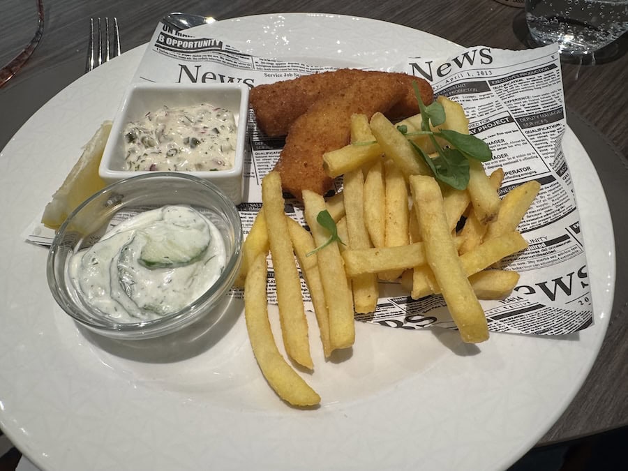Fish & chips aboard the Viva Enjoy 