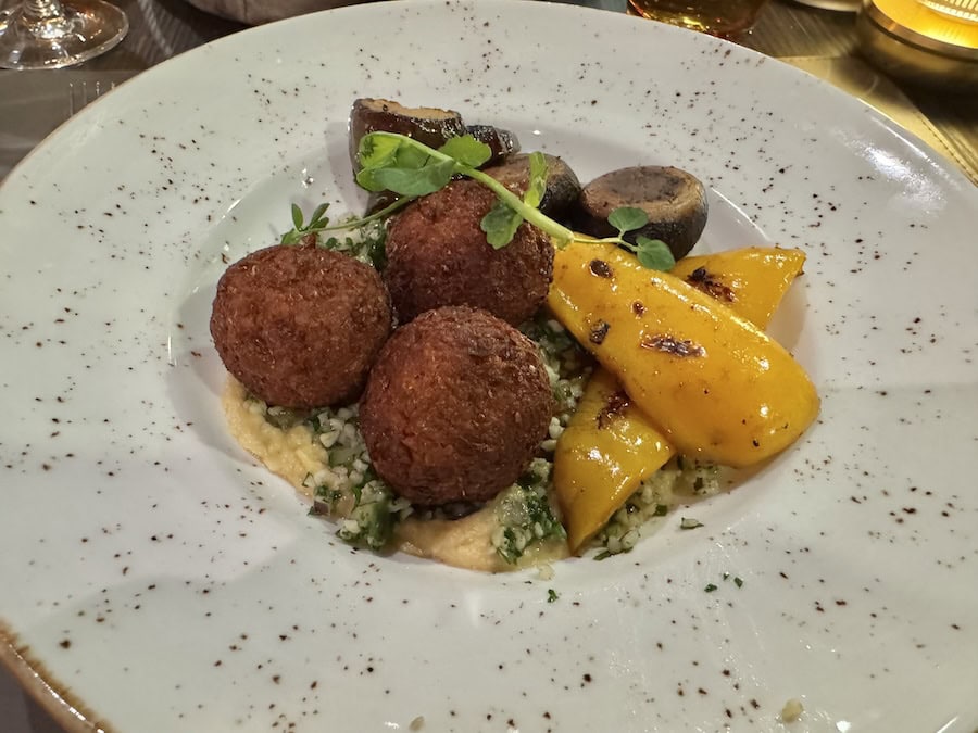  falafel served n the Bistro of the Viva Enjoy