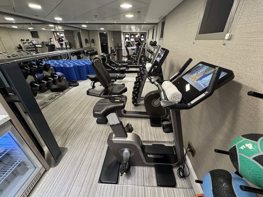 Holland & Belgium Riverside Cruise review details the Debussy's gym