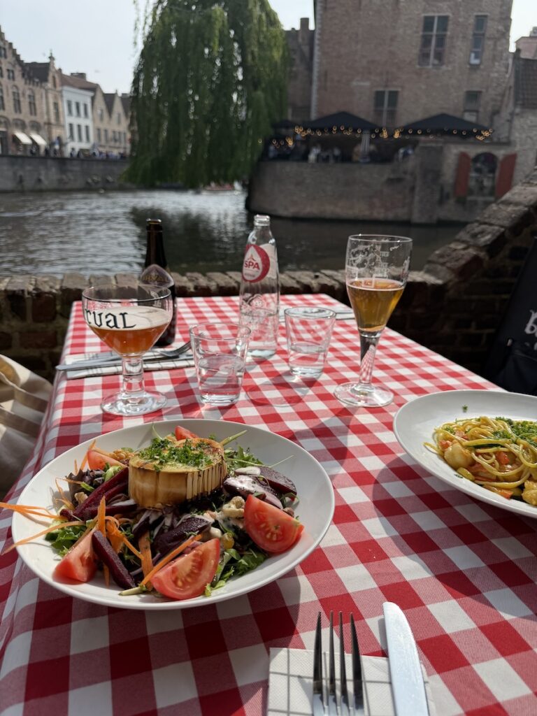 This French Barge Is Different (2026 REVIEW) — Choose The Savoir Vivre On The Burgundy Canal For The Cycling & Dinners Ashore 45 Our final dinner of our trip, here in charming Bruges