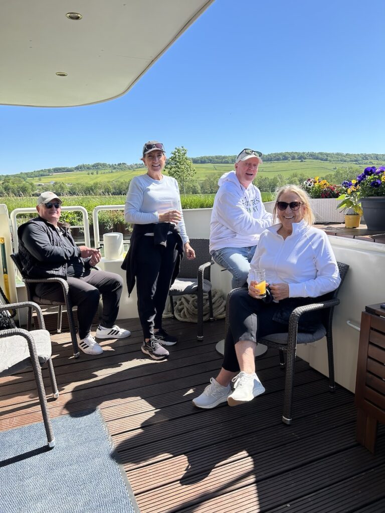 This French Barge Is Different (2026 REVIEW) — Choose The Savoir Vivre On The Burgundy Canal For The Cycling & Dinners Ashore 14 The front deck of the Savoir Vivre.