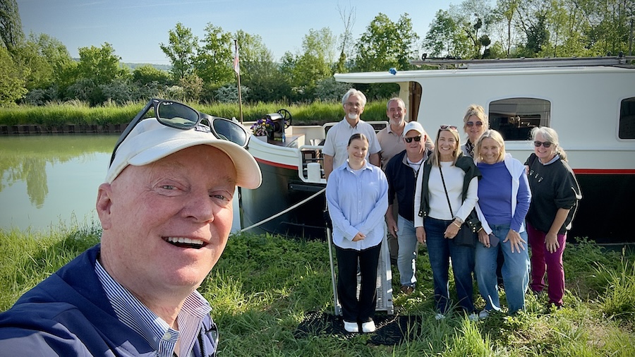 This French Barge Is Different (2026 REVIEW) — Choose The Savoir Vivre On The Burgundy Canal For The Cycling & Dinners Ashore 47 Parting is such sweet sorrow they say, and it was! Here, the six passenger and three crew saying good-bye at the end of our 6-night Savoir Vivre cruise on the Burgundy Canal