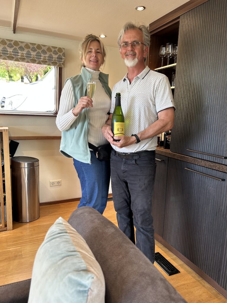 This French Barge Is Different (2026 REVIEW) — Choose The Savoir Vivre On The Burgundy Canal For The Cycling & Dinners Ashore 46 Heidi & Captain Richard aboard the Savoir Vivre