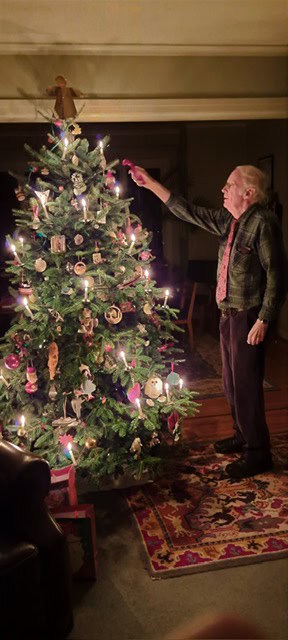 Ted Scull: A Tribute To A Dear Friend To Many & My QuirkyCruise Partner 10 Ted Scull lighting a candle on the Zimmermann tree