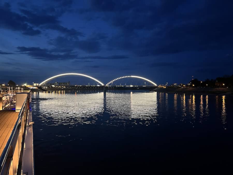 Cruising The Capital Cities Of The Danube On Uniworld’s Newest Ship (2026 REVIEW) 32 Entering the waters of Novi Sad on a Uniworld Danube River cruise