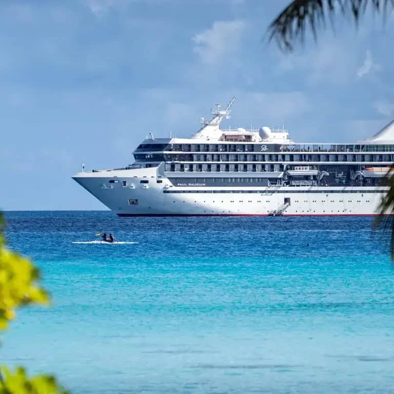 Peter Greenberg’s “Hidden” Travel Series for PBS Features French Polynesia & Paul Gauguin Cruises 3 The 330-pax Paul Gauguin was built in 1997.