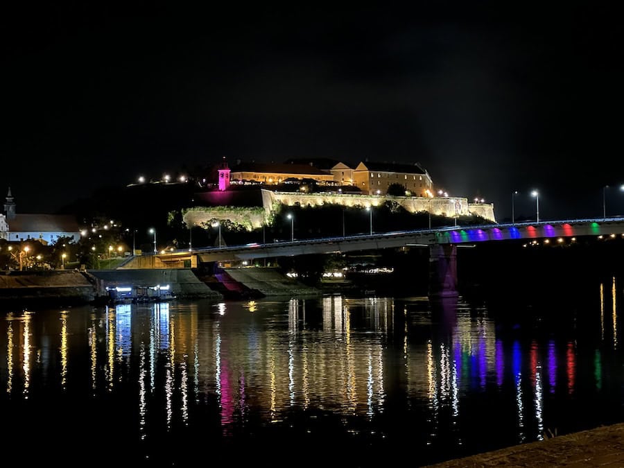 Cruising The Capital Cities Of The Danube On Uniworld’s Newest Ship (2026 REVIEW) 36 An evening view of the Petrovaradin fortress