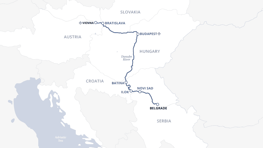 Cruising The Capital Cities Of The Danube On Uniworld’s Newest Ship (2026 REVIEW) 2 Uniworld's "Capital Cities of the Danube" route.