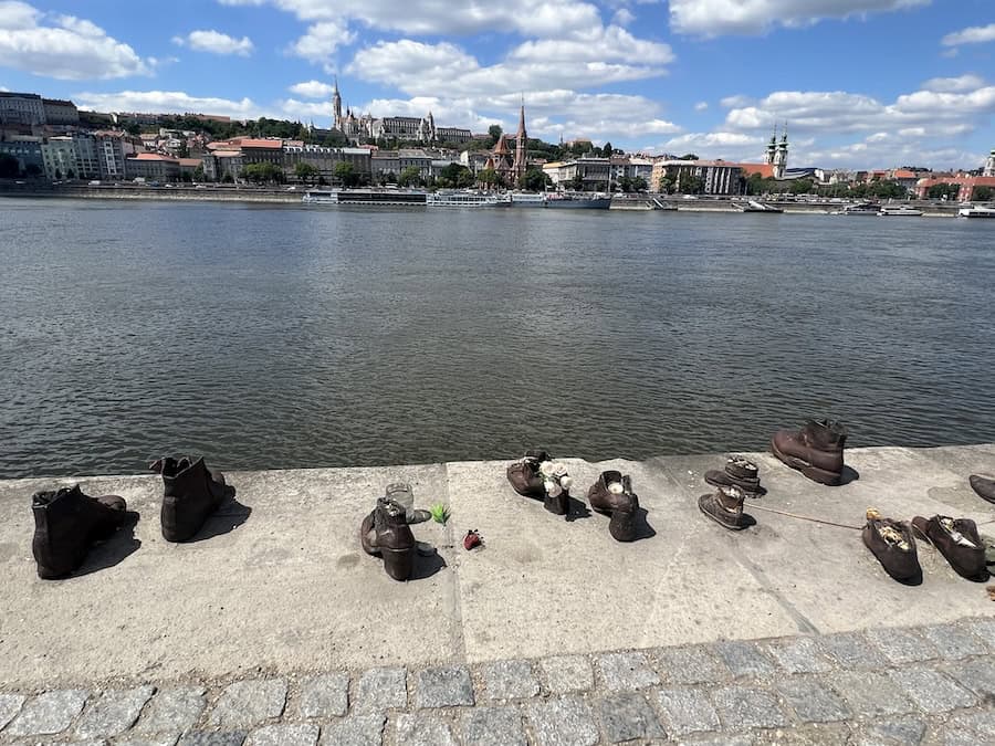 Cruising The Capital Cities Of The Danube On Uniworld’s Newest Ship (2026 REVIEW) 28 Shoes on the Danube, in Budapest