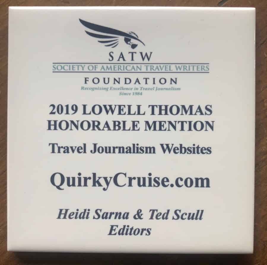 Ted Scull: A Tribute to My Dear Friend & QuirkyCruise Partner 6 Ted and I were both thrilled to be recognized in the Lowell Thomas travel writing competition.