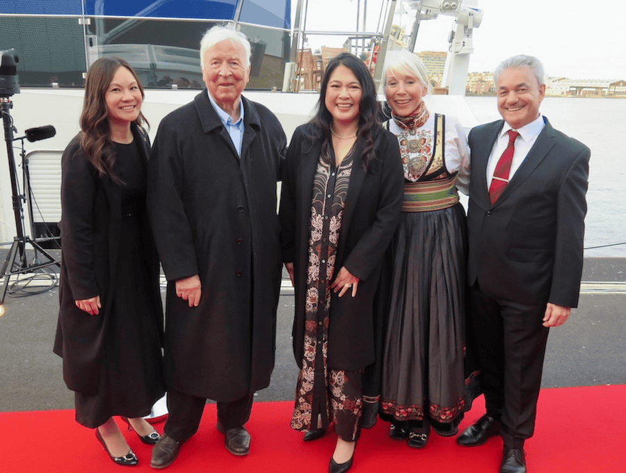 7 New Viking River Vessels Inaugurated In Amsterdam Last Week (OCT 2026) 3 Viking founder Torstein Hagen was at the naming festivities, From left, Viking CFO Linh Banh, Hagen (who's now executive chairman), CEO Leah Talactac, Hagen's daughter and EVP Karine Hagen and EVP for rivers Tony Hoffman