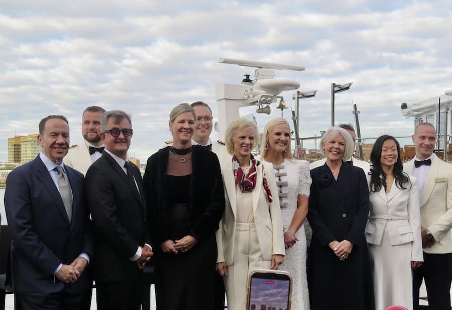 7 New Viking River Vessels Inaugurated In Amsterdam Last Week (OCT 2026) 4 7 New Viking River Vessels Inaugurated with the 7 godparents all distinguished travel advisors. From left, Michael Consoli, Michael Londregan, Shelby Steudle, Carol Shaddix, Danielle Galloway, Carol Porter and Ealeen Wong.